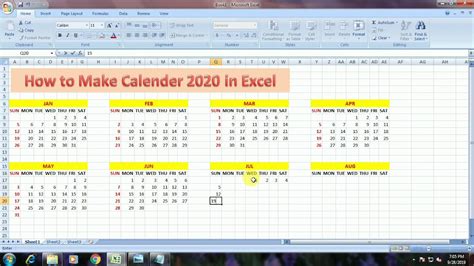 Create Calendar 2020 In Excel Calendar In Excel School Holiday