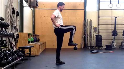 Hip Flexion Isometric Ankle Dorsiflexion With Kettlebell Youtube