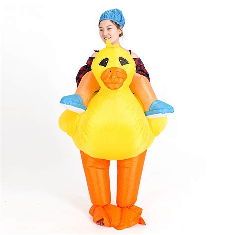 High Quality Inflatable Rubber Duck Pack Fan Operating Adult Size