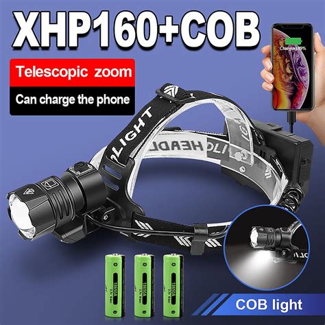 Newest Xhp160 Powerful Led Headlamp Usb Xhp902 Rechargeable Head