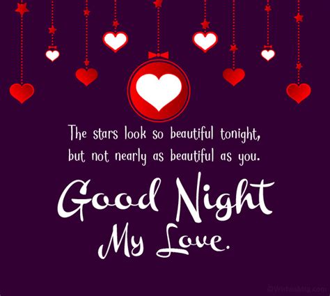 100 Romantic Good Night Love Messages Best Quotationswishes
