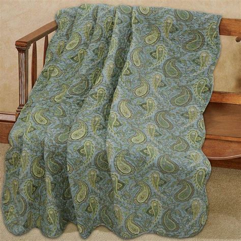 Cozy Line Home Fashions Country Stream Blues Paisley Blue Green Yellow