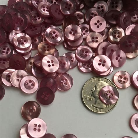 Glossy Purple Pink Vintage Buttons Set Of 40 12 In Etsy Uk