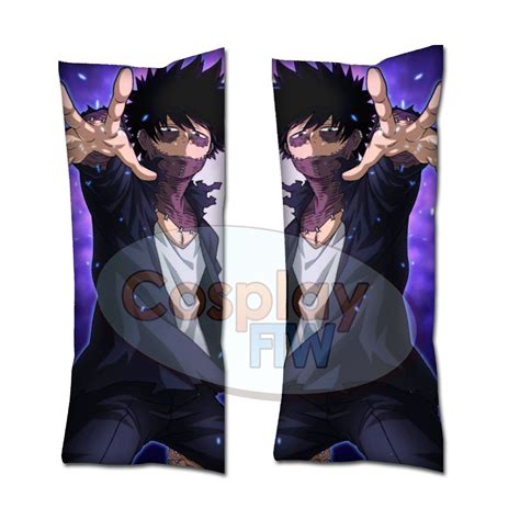 Two Pillows With Anime Characters On Them One Is Holding His Hands Up
