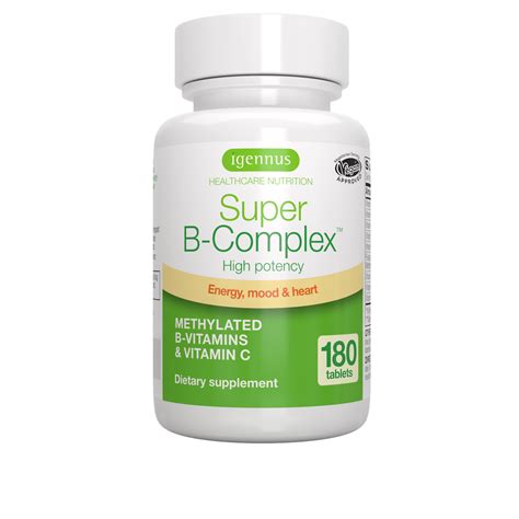 Super B-Complex - Methylated Sustained Release B Complex & Vitamin C, Folate & Methylcobalamin ...