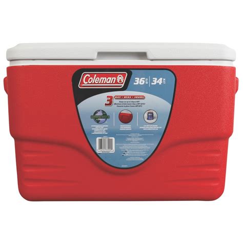 Rm23730 Coleman 36 Qt 34l Cooler Red For Outdoor Hormart