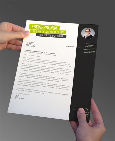 Bewerbung Mediengestalter/-in: kreatives Design-Muster