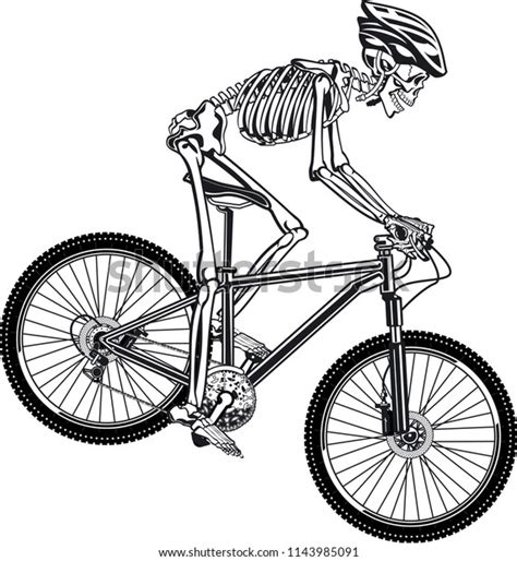 280 Afbeeldingen Voor Skeleton Riding Bicycle Afbeeldingen Stockfoto