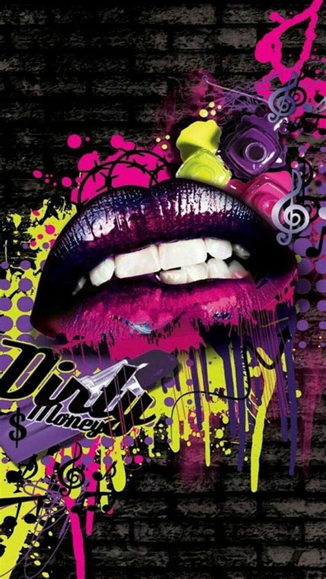 Graffiti Lips Pop Art Wallpaper Wallpaper Celular Whatsapp Cute