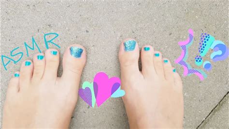 Asmr Putting Glitter Nailpolish On Two Pretty Bare Feet Soft Spoken
