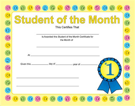 Buy Re Certificate Student Of The Month 11 X 85 30 Certificates
