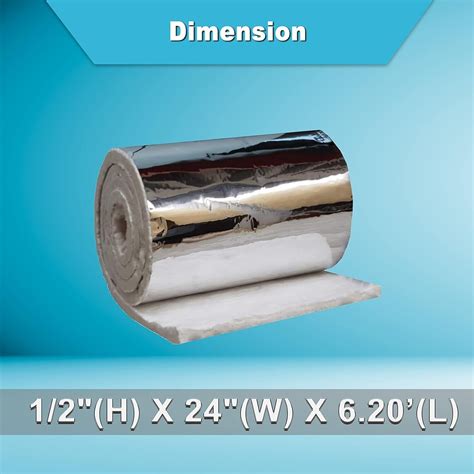 12 Aluminium Foil Faced Ceramic Fiber Blanket Insulation 6 2300f 24