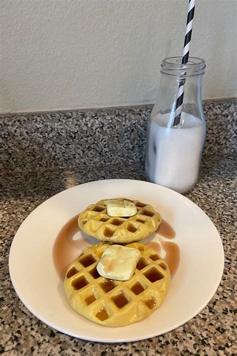 Fake Waffles With Butter And Syrup Etsy