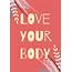 Free Vector  Love Your Body Motivational Card Floral Design