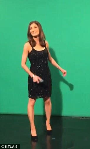 Ktla Weather Girl Playing Along With Joke After She Was Told To Cover