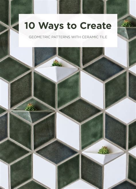 They each offer something truly different. 10 Ways to Create Geometric Tile Patterns - Mercury Mosaics