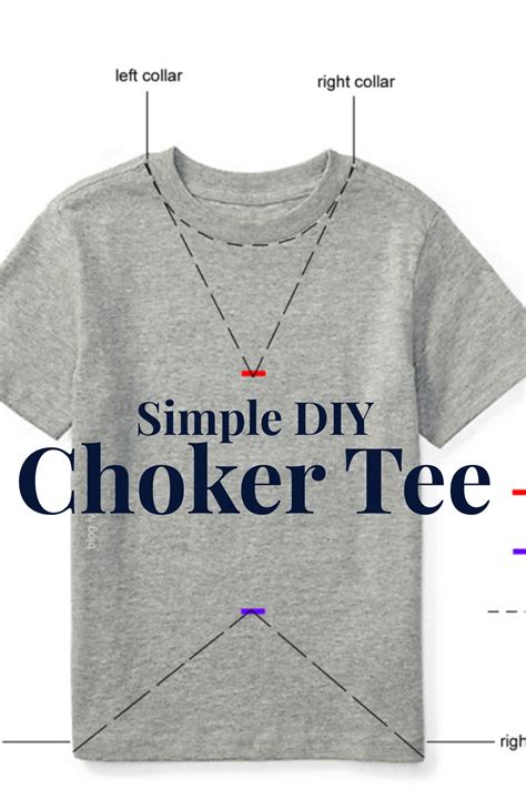 Super Simple Diy Choker T Shirt Diy Choker Choker Tee Simple Choker