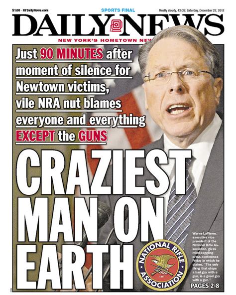 New York Post New York Daily News Slam Nras Wayne Lapierre Huffpost