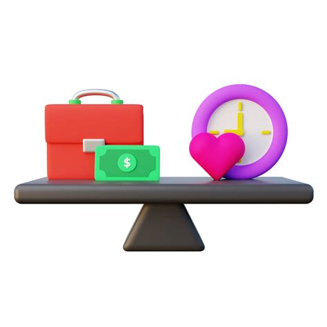 3d Illustration of Work Life Balance 21629720 PNG