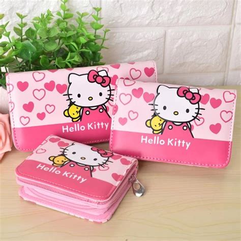 Cute Cartoon Hello Kitty Wallet Hellokitty Purse Women Leather Wallets