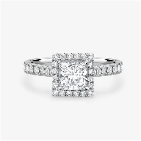 Virtue Princess Cut Halo Diamond Engagement Ring Veale Fine Jewellery