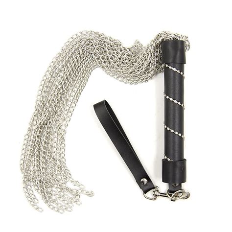 Manyjoy 48cm Stainless Steel Chain Whip Bondage Bdsm Adult Sex Toys Fun Kinky Role Play Fetish