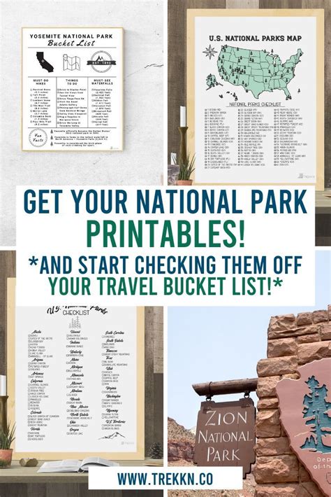 Get Your National Park Printables Checklists Maps And More National