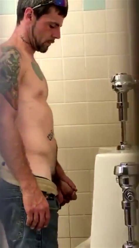 Drunk Str8 Guys Big Dick Spied At The Urinal