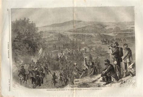 Harpers Weekly Original Sheridans Army March Up Shenandoah Valley 10