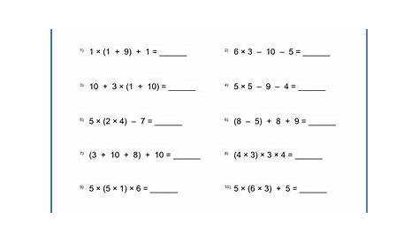 Order of operations worksheets | K5 Learning