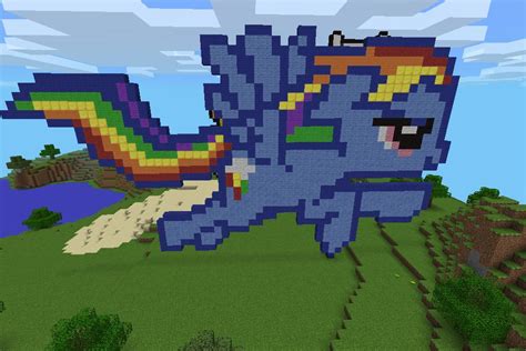 Rainbow Dash Pixel Art Minecraft My Friend Tyler Made This Before Me