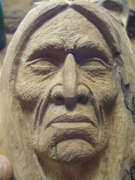 How To Carve Using A Picture Study Of Carving A Native American Indian