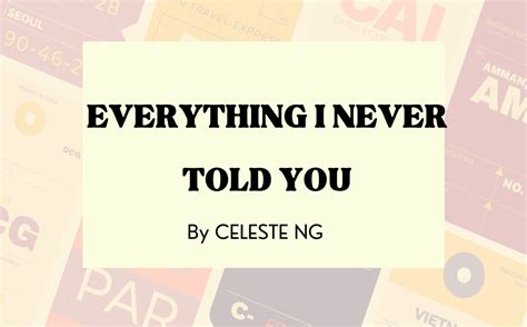 Everything I Never Told You By Celeste Ng