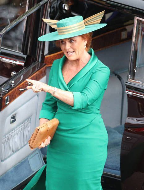 Sarah Duchess Of York Arrives At St Georges Chapel In Windsor