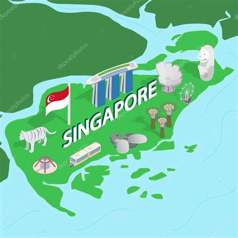 新加坡作家协会 singapore association of writers. 新加坡地图，等距 3d 风格 — 图库矢量图像© ylivdesign #118601994
