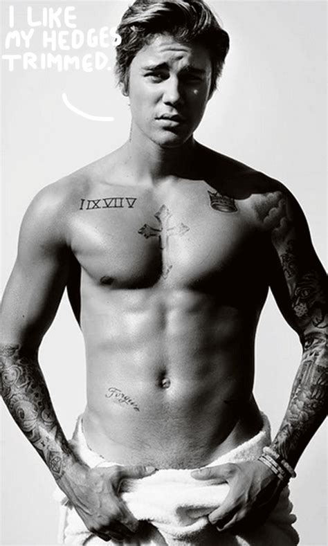 Justin Bieber Shows Off Some Serious Pubes In His Towel Series For Vogue Magazine Celebintel