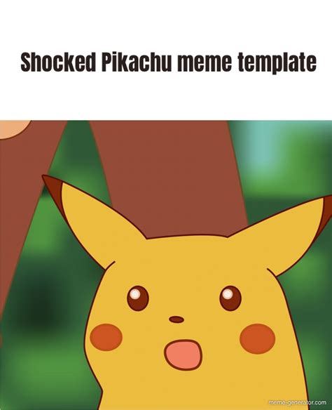 Shocked Pikachu Meme Template Meme Generator