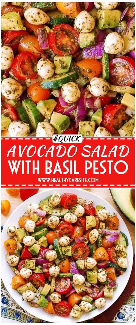 Mix balsamic vinegar, red wine vinegar, dried basil, sugar, salt, and black pepper in a separate bowl. Avocado Salad with Tomatoes, Mozzarella, Cucumber, Red ...