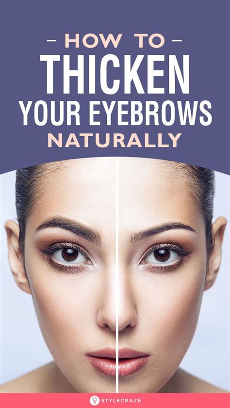 How To Thicken Your Eyebrows Naturally Eyebrows How To Thicken
