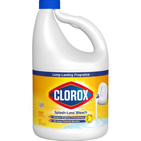 Clorox Splash Less Liquid Bleach Crisp Lemon Scent 116 Oz Bottle