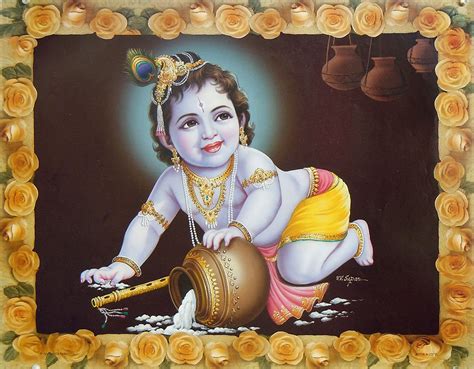 Bal Gopal Krishna - Poster - 19.5 x 15.5 inches - Unframed
