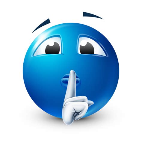 Bluemoji Keep Quiet Smiley Blue Emoji Know Your Meme