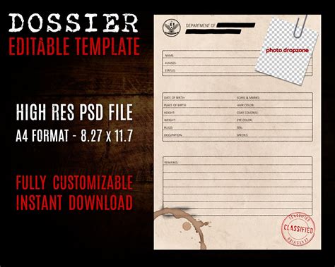 Sample Dossier Template Hot Sex Picture