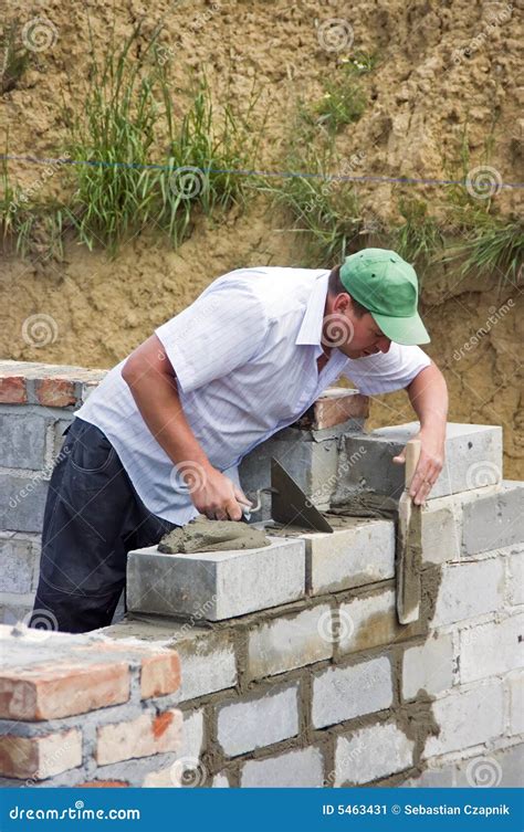 House Builder At Work Stock Image Image Of Contractor 5463431