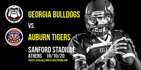 Georgia Bulldogs Vs Auburn Tigers Tickets 3rd October Sanford Stadium