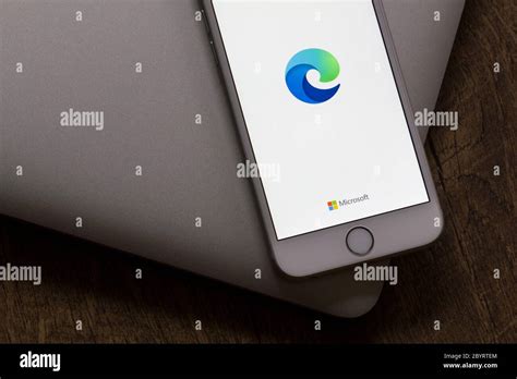 Microsoft Edge Mobile App Welcome Page Is Seen On A Smartphone The New
