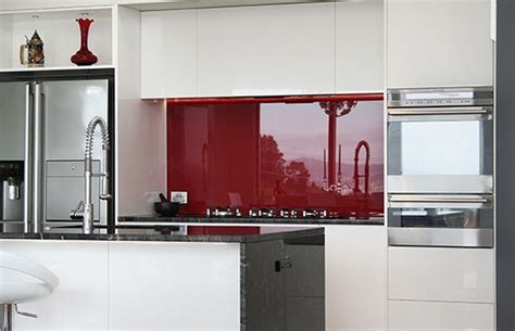 red splashback for kitchen | Modern kitchen, Modern kitchen cabinets