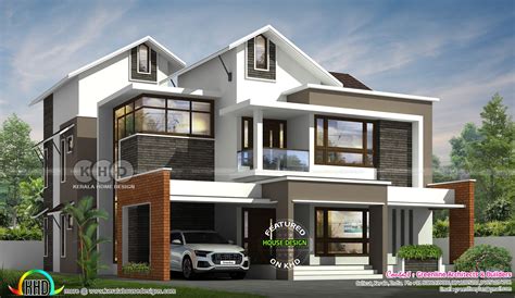 2900 Square Feet 4 Bedroom Mixed Roof Modern Contemporary Home Kerala