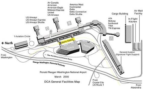 Ronald Reagan Airport Terminal Map