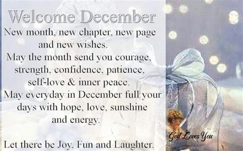 December Inner Peace Welcome December December New Month